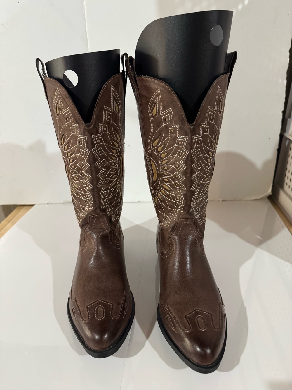 Bandalero Coconuts by Matisse Black Faux Leather Cowboy Boots Size 8.5 M